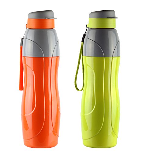 Cello Puro Plastic Sports 900 Water Bottle, Set Of 2 (Assorted)