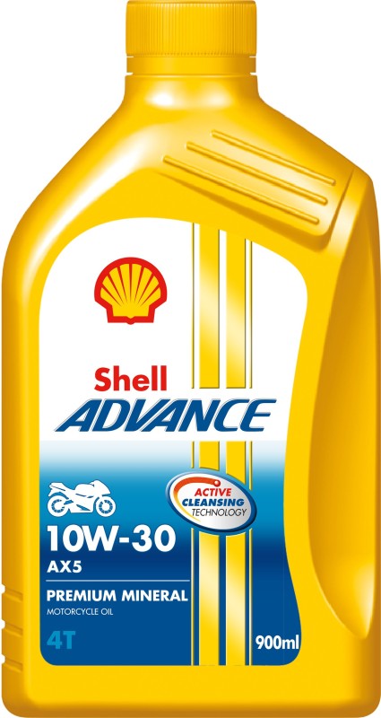 Shell Advance Ax5 4T 10W-30 Api Sl Conventional Engine Oil(0.9 L)