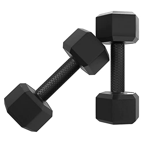 Star X Hexa Pvc 1Kg Dumbbell Set For Home Gym Workout, Dumbells For Fitness (Black Hexa 1Kg X 2 Dumbbell (2Kg))