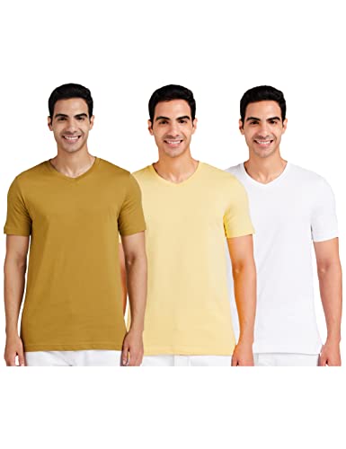 T2F Men’S Solid Regular T-Shirt (Mns-Tsrt-01_Multicolor 1 M)