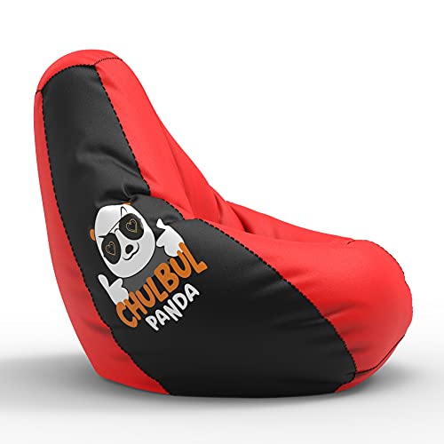 Comfybean Bag With Beans Filled Xxl- Official: Jack & Mayers Bean Bags – For Teenagers – Max User Height : 4.5-5 Ft.-Weight : 45-50 Kgs(Model: Lazy But Crazy – Black Orange)