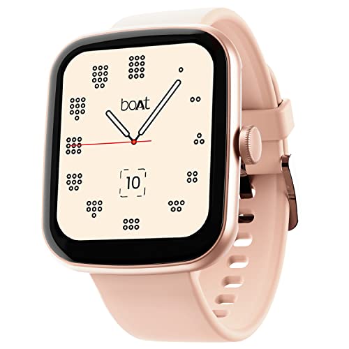 Boat Wave Style With 1.69″ Square Hd Display, Hr & Spo2 Monitoring, 7 Days Battery Life, Multiple Watch Faces, Crest App Health Ecosystem, Multiple Sports Modes, Ip68(Beige)