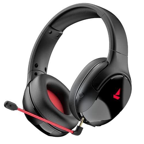 Boat 2.4Ghz Ultra Low Latency Mode Upto 35Ms, 3D Spatial Audio, Dongle Slot, Immortal Im1300 Bluetooth Wireless Over Ear Headphones With Mic (Raging Red)