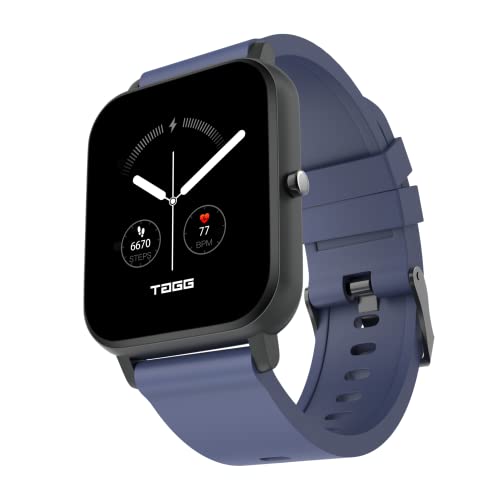 Tagg Verve Sense Smartwatch With 1.70” Large Display, Real Spo2, And Real-Time Heart Rate Tracking, 7 Days Battery Backup, Ipx67 Waterproof | Black Grey,Standard