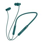 Ptron Tangentbeat In-Ear Bluetooth Wireless Headphones With Mic, Punchy Bass, 10Mm Drivers, Clear Calls, Dual Pairing, Fast Charging, Magnetic Buds, Voice Assist. & Ipx4 Wireless Neckband (Dark Green)