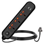 ZEBRONICS Power BAR 132, Power Strip, 2000 Watts, 10 Amps, 1x Type C Port, 3X Universal Socket, 2X USB Port, LED Indicator, On/Off Switch, Wall Mountable, 3 Meter