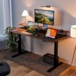 Green Soul Elevate Multi-Purpose Electric Height Adjustable Office Desk with Monitor Riser, Ergonomic Spacious Sit Stand Solution | Installation Provided (AntiqueWood)
