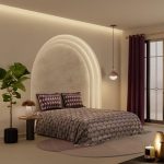 Stoa Paris Bedsheets for King Size Bed, Ultra Satin Bedding Set, 300 TC Luxury Bedsheet with 2 Pillow Covers, Ideal for Festive Gifting & Home Makeover, Lumiere Collection – Deep Red, Golden