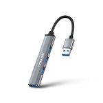 Lemorele USB 3.0 Hub, USB Hub with 4 Ports, Aluminium Multiport USB Adapter has 1*USB 3.0 and 3*USB 2.0, Multi USB Hub Suitable for MacBook Pro/Air, PS4, Xbox, Windows, Android, Linux