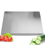 Lifelong Stainless Steel Chopping Board for Kitchen with Anti-Skid 6 Stickers | Durable Cutting Board for Vegetables, Fruits, and Meats | Versatile Metal Chopper Board (35.5 x 28.5 cm)