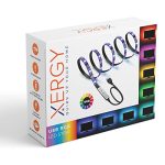 XERGY USB 5V 5050 RGB LED Flexible Strip Light Multi-Color Changing Lighting K-it Background Lighting with Mini Controller for TV PC Laptop Bias Lighting (2 Meter for 32-40″ TV’s)