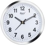 matiz Analog 20 cm X 20 cm Wall Clock(Silver, With Glass, Standard)