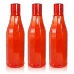 Wonder Homeware Coral Fridge Bottle Set, Red Color, Set of 3 Bottles (3)