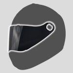 Steelbird (SB) Visor for SBH-34, SB-39, Rox, M16, Rox Dual Visor for all models Motorbike Helmet(Smoke/Black Visor)