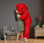 Plushie 4 Feet Se Toda Chota Very Cute Long Soft Hugable Teddy Bear Best For Gift – 120cm (Red) – 120 cm (Red) 0 – 120 cm (Red) – 48 inch(Red)