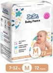 Jr. Sr. Baby Diaper Pants with Advanced Leak Protection | Soft & Comfortable | Pack of 1 – M(72 Pieces)