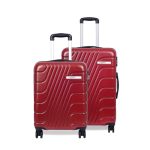 Luggero -Eternal Light-Weight & Durable Polycarbonate Chilli RED Unisex Hard Luggage|Set of 2 (L+M)|8 Smooth Spinner TPV Wheels| Outer Combi Lock | Trolley Bag