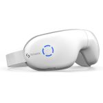 SELLASTIC Battery Powered Eye Massager with Heat Stress Relief Relaxation, Reduce Eye Strain Dark Circles, Sleeping, Puffy Dry Eyes, Air Compression Eye Massage with 5 Modes, Bluetooth Music