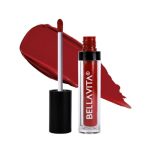 BELLAVITA Kiss-Proof Liquid Lipstick | 3.8 ml | 18-hr Stay | Transferproof Lipstick | Long Lasting | Ultra Matte Finish | Intense Moisturisation | Waterproof Liquid Lipsticks for Women | Scarlet Red