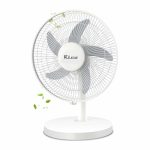 Rico AirSwift Rechargeable 12-Inch Table Fan | 10-Hour Runtime | Type-C Charging | BLDC Motor with 3-Speed Settings | Silent Operation (50dB) | Auto Oscillation | Portable for Home & Office-RF2503