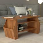 COUCH CULTURE Smash Engineered Wood Coffee Table | Center Table for Living Room | Tea Table,Center Table with Storage for Drawing Room and Office| Finish Color – Leon Teak |1 Year Warranty