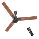 Polycab Silencio Mini DLX 1200mm 5-Star Advanced BLDC, Remote Ceiling fan for home|High Air Delivery, 25 Speed Setting, Sleep Mode, Reverse Rotation, Free Installation|3+1 Years Warranty【Maple Wood】