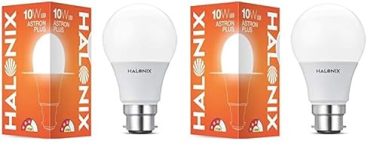 Halonix 10W Cool Day Light LED Light, Pack of 2, (F5BMM030040000000 PK1) b22d