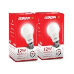 Eveready 12W LED Bulb, Cool White Day Light (6500K), E27 Base, Energy-Efficient, 4kV Surge Protection, Long-Lasting Durability, Pack of 2