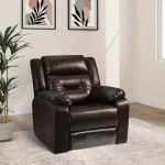 Amazon Brand – Solimo Costa 1 Seater Leatherette Recliner (Brown)