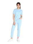 CHKOKKO Women Casual Summer Track Suit T-shirt Trackpant Co-ord Set Sky Blue 4XL