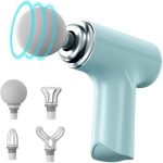 “Mini Gun Massager Machine for Pain Relief – 6 Speed Settings, Type-C Charging, Ideal for Neck, Shoulders, Back, Arms & Feet Recovery”