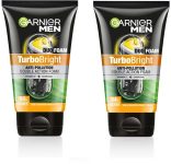Garnier Men Turbo Bright Double Action,Anti Pollution with Charcoal and Vitamin C Face Wash(300 g)