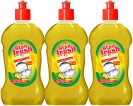 stanfresh Liquid Dish Wash Gel( Pack Of 3) Dish Cleaning Gel(Lemon, 3 x 0.5 L)