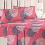 VAS COLLECTIONS Cotton Double Flat 160 TC Floral Bedsheet(Pack of 1, Light Pink)