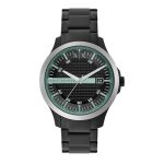 Armani Exchange Stainless Steel Hampton Analog Black Dial Men Watch-Ax2439, Black Band