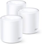 TP-Link Deco X60 (3-Pack) whole home Wi-Fi System Mesh Router 2.4 GHz, 5 GHz 5400 Mbps Wifi Speed Dual Band Internal Antenna Ethernet (Cable Broadband)(White)