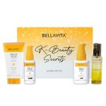 Bella Vita Luxury Dewy skin Trial Pack, Contains Facewash, Serum, Moisturizer & Bellavita Perfume| Improves Skin Texture | Brightens Skin |Korean Skincare| For All Skin Types|For Men & Women | Pack of 4