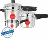 Butterfly stainless steel 2 L, 3 L, 5 L Outer Lid Induction Bottom Pressure Cooker(Stainless Steel)