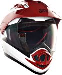 ROYAL ENFIELD Escapade Dual Sport ISI & DOT Certified with Visor Motorbike Helmet(White & Red)