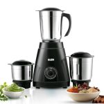 Glen Mixer Grinder 550 Watt, 3 Stainless Steel Jar, Overload Protection, 3 Speed Settings with Pulse Function, for Chutney, Spices, Masala, Baby Food – Black (SA4021JAR3)