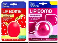 BLUE HEAVEN Lip Bomb Bubble Gum & Strawberry Strawberry, Bubble gum(Pack of: 6, 2 g)