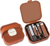 7-Piece Nail Clippers Set – Stainless Steel Professional Grooming Kit with Fingernail & Toenail Clippers – Manicure Pedicure Tools with Luxurious Travel Case