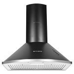 Faber 60 cm 1000 m³/HR Pyramid Kitchen Chimney || 12 year warranty on Motor|| Motor- 240 Watt (HOOD CLASS PRO PB BK LTW 60, Baffle Filters,Black)