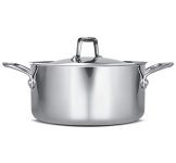 MILTON Pro cook Triply Stainless-Steel Casserole Handi/Stock Pot/Biryani Pot with Lid 20 cm, 3 Litre, Cook-N-Serve Bowl, Gas and Induction Friendly, 3 Years Warranty