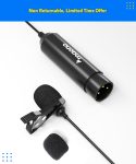 MAONO AU-XLR10 XLR Collar Lavalier Microphone, Condenser Clip-on Mic for Audio Mixer, Recording Studio, YouTube Microphone