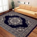 Sai Store Light Blue Cotton Carpet(5 FEET, X 6 FEET, Rectangle)