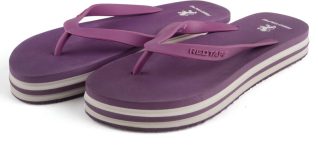 RED TAPE Women Flip Flops(Purple , 5)
