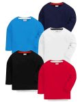 Kuchipoo Boys Regular Fit Full Sleeves Cotton T-Shirts (KUC-TSHRT-561, 2-3 Years, Multi-Colored)