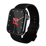 Compaq Q Watch Dimension Series with 1.81″ HD Display| BT Calling| Instant Messaging Notification| Blood Pressure Monitoring| Heart Rate Monitoring | Wireless Charging|Smartwatch (Black)
