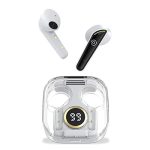 pTron Newly Launched Bassbuds Nyx in-Ear Wireless Headphone, Immersive Audio, BT5.1, Stereo Calls, 50ms Movie Mode, Touch Control TWS Earbuds, Digital Case, Type-C Fast Charging & IPX4 (White/Black)